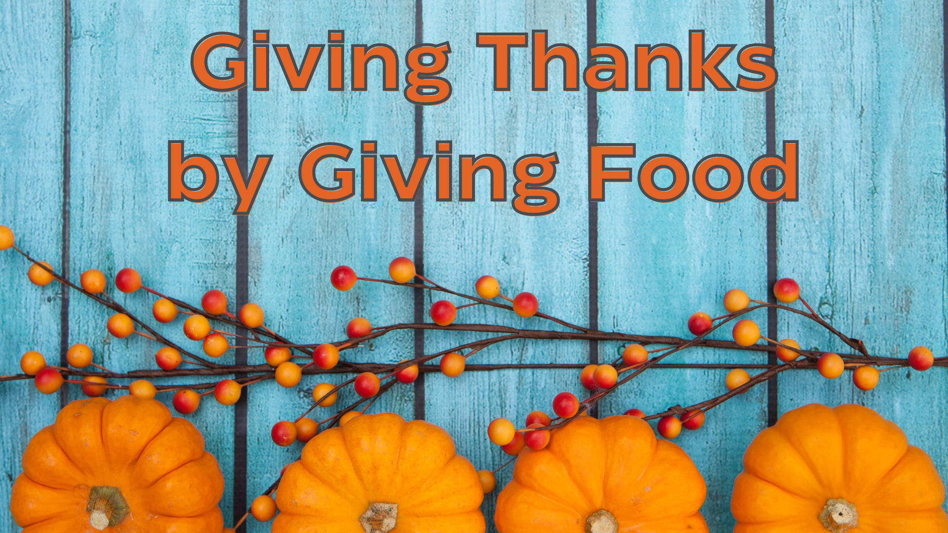 Giving Thanks by Giving Food